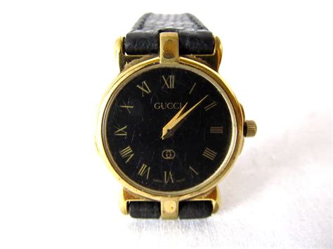 gucci watch women black gold vintage|gucci watches from the 80s.